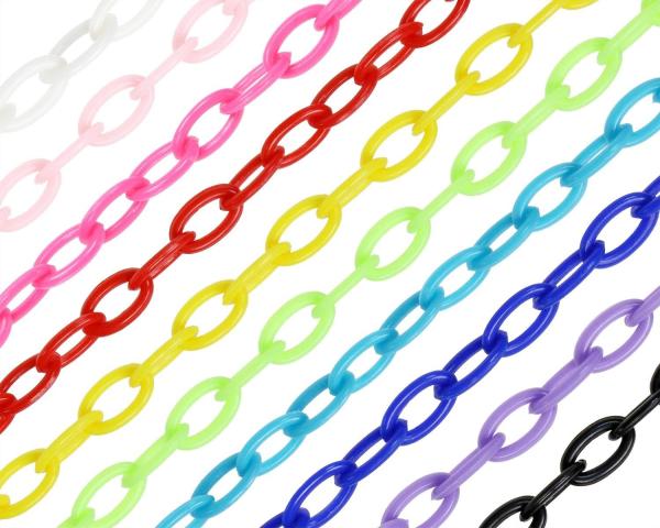 Plastic Link Chain Warning Chain Yellow Plastic Barrier Chain Safety Chain