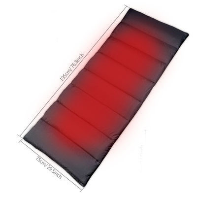 USB Graphene Electric Heated Pad Sleeping Bag For Camping 195×75cm Size