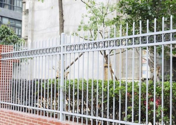 Powder Coated Wall Boundary Line Fencing Double Beam With 80*80mm Square Pipe