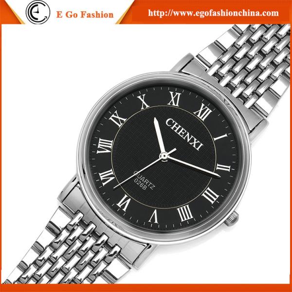 026B Stainless Steel Watch Unisex Office Lady Watch Black White Business Watch Quartz New