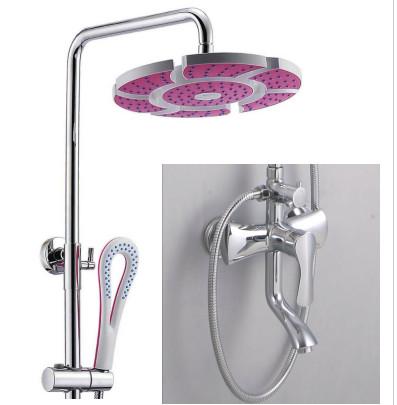 Chrome Bathroom Shower Head Set 22mm Rain Mixer Shower Combo Set