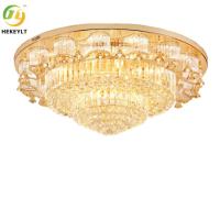 Base conduzida moderna do bulbo de Crystal Ceiling Lamp E14 do ouro luxuoso clássico