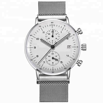 relógio impermeável Mesh Belts do cronógrafo de 42mm