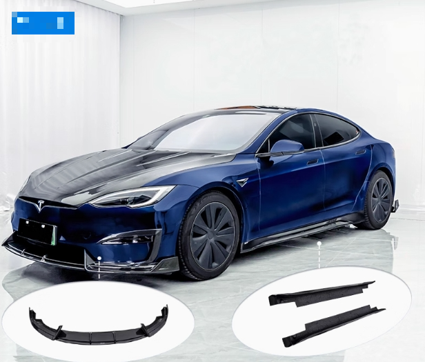 CMST Style Carbon Tesla Body Kit Model S Front Lip Rear Diffuser Spoiler Side Skirts