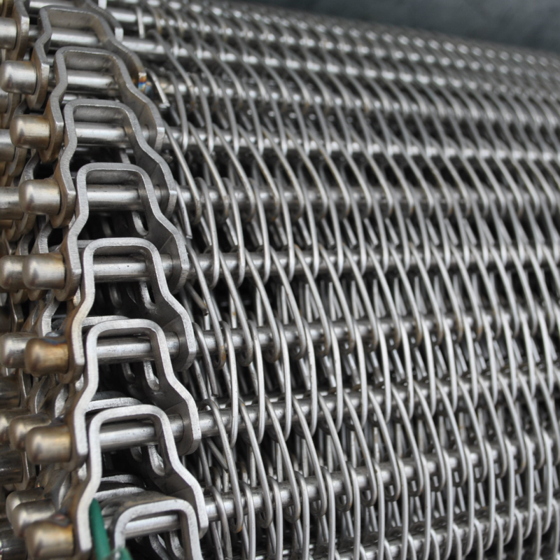 Stainless Steel Freezing Food Conveyor 304 Stainless Steel Spiral Balance Mesh Belt