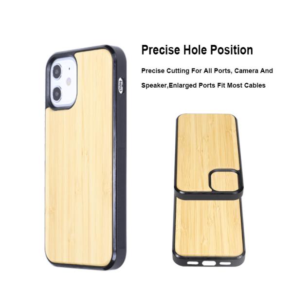Minimalist Mobile Phone Cover Natural Bamboo Cell Phone Case Customized