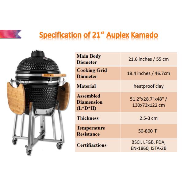 Asador De Carbon Green 13 21 23.5 Inch XL Outdoor Raclette Ceramic Egg Charcoal BBQ Grills Kamado