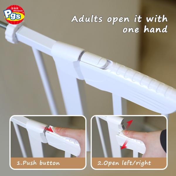 Baby Safety Metal Doorway Gate Safety Dog Gate For Stairs Adjustable Width Safety Gate For Child