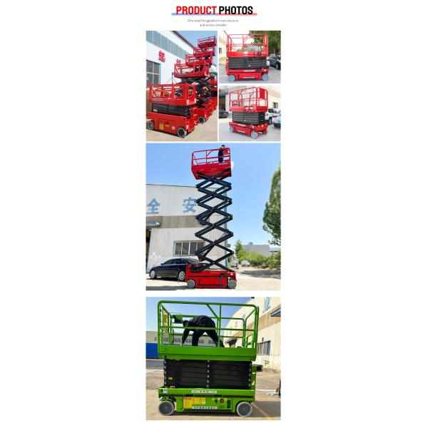 Моторная мощность 48 В/4,5 КВт 320 кг номинальная нагрузка Гидравлическое колесо Мобильная ножничная подъемная платформа