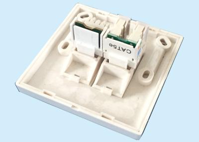 Duplex FTTH Dual Fiber Optic Faceplate RJ11 / RJ45 With Removable Cover