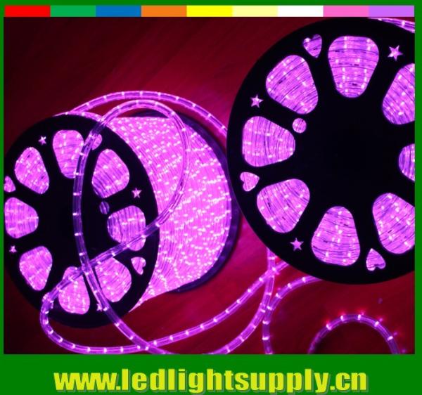 Lâmpadas de 10mm 2 fios de luz de corda rosa de Natal