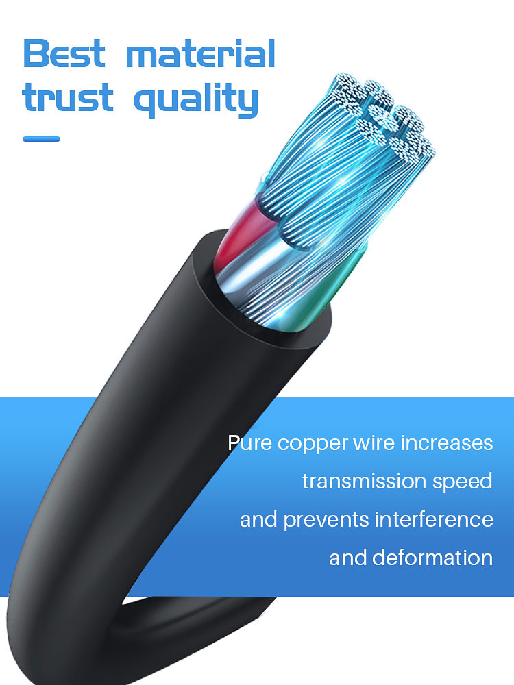Corrosion Resistant 3m USB 2.0 Extension Cable 8000 Times Lifespan
