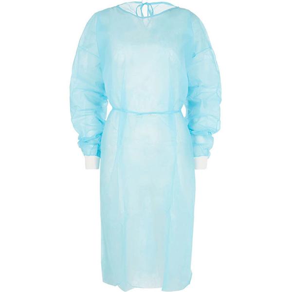 Manufacturer Non Woven Medical Protective Elastic Knitted Cuffs PP+PE Hospital Gowns Disposable Isolation