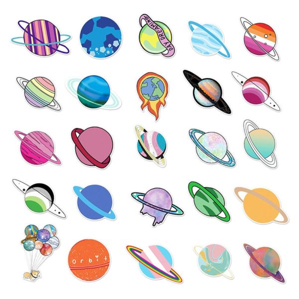 OEM Rocket Moon Planet Kiss Cut Stickers Astronaut Car Decal
