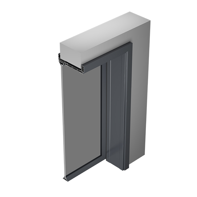 Silent Operation Interior Aluminium Casement Door Minimalist Frame