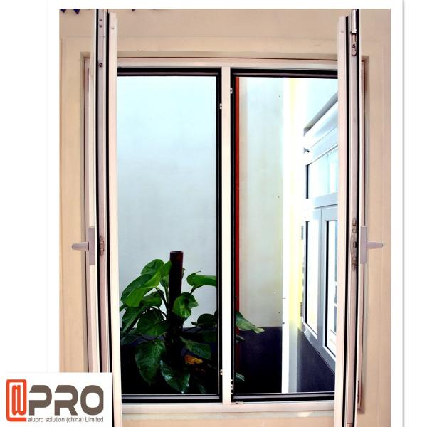 Open Out Two Leaf Glass Aluminum Casement Windows / Powder Coated Swing Windows casement series CASEMENT HANDLE casement