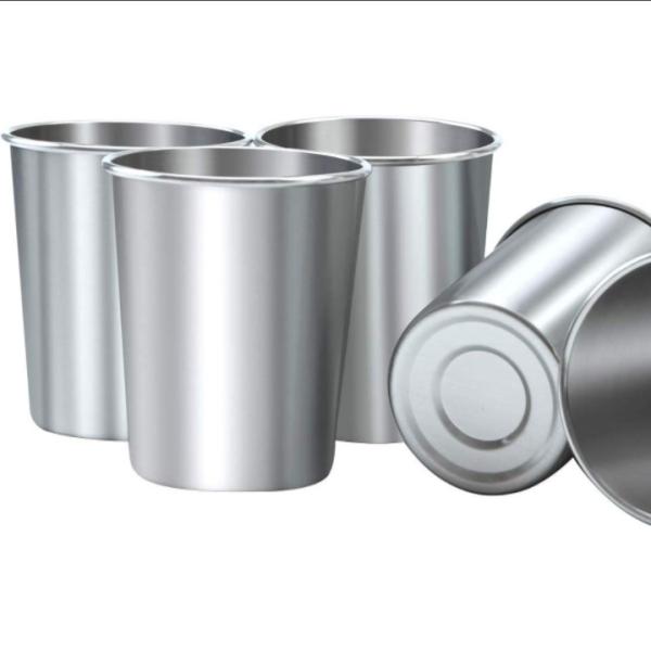 Commercial Stainless Steel Drinking Cups For Kids Or Adults  Not Inverted