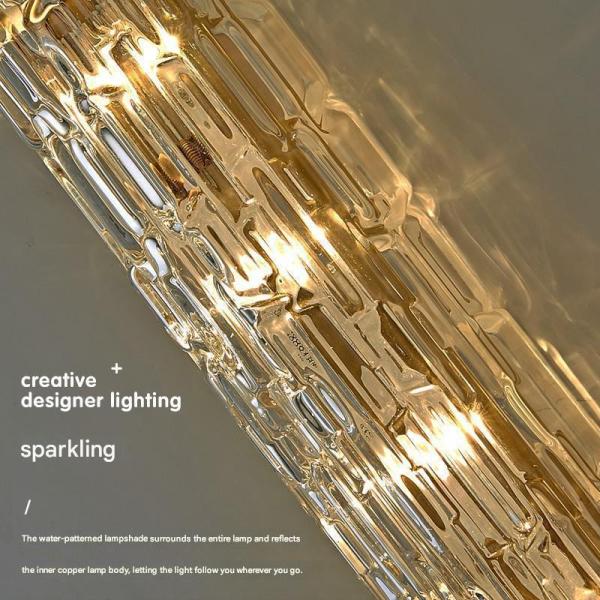 JYLIGHTING Lampes murales LED modernes nordiques Luxe Tout cuivre Verre Miroir Avant Simple Designer pour chambre à coucher Extérieur Maison 	Applique murale moderne