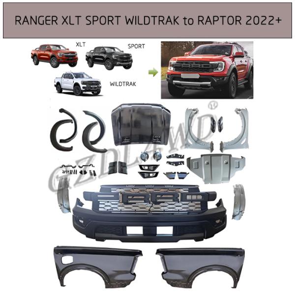 Набор тела подъема преобразования GZDL4WD для подъема Wildtrak спорта ренджера 2022 XLT к хищнику 1/1