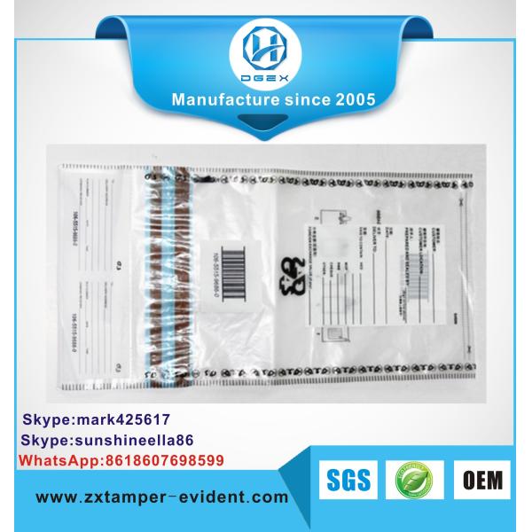 Уплотнение изготовленной на заказ безопасностью сумки трамбовки печатания логотипа очевидной почтовой само- кладет в мешки для банка