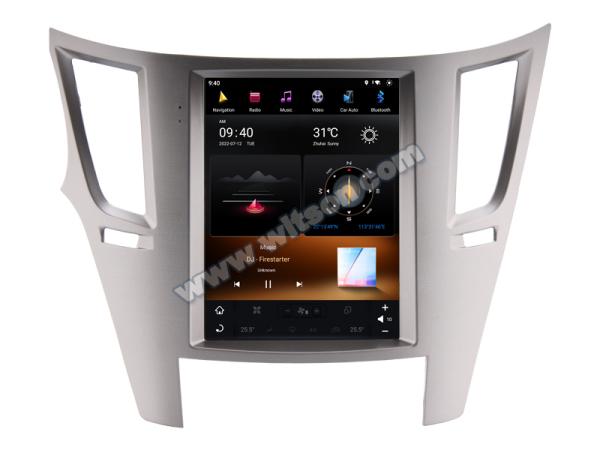 Pantalla Tesla vertical Android de 10.4 para Subaru Outback 4 Legacy 5 2009-2014, sistema multimedia estéreo para coche, GPS, reproductor Carplay