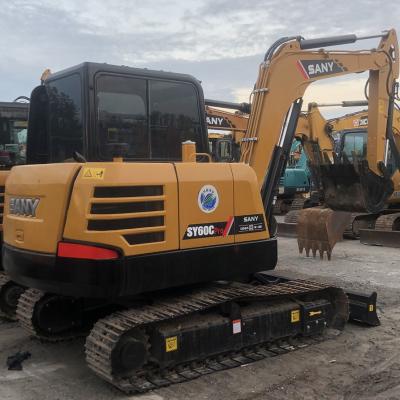 Sany SY60C Pro Mini Excavateur d'occasion 6 Tonnes Sany Sy75 Sy95 Excavateurs d'occasion