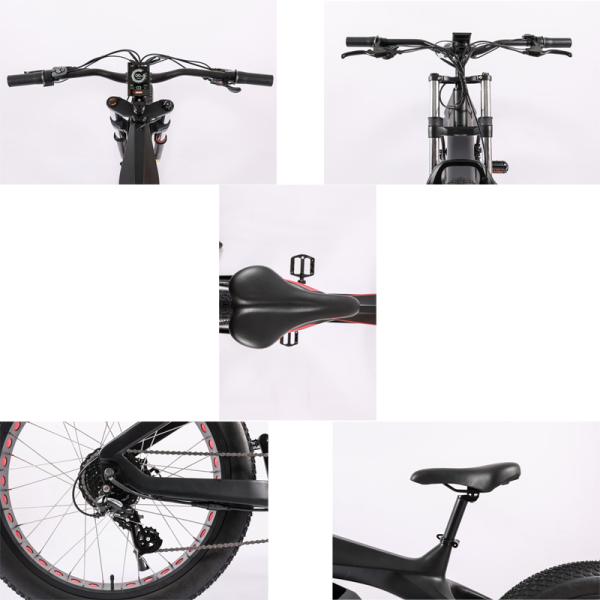 48v 750w Carbon Fiber Enduro Ebike with Aluminium Alloy Suspension Fork and Performance