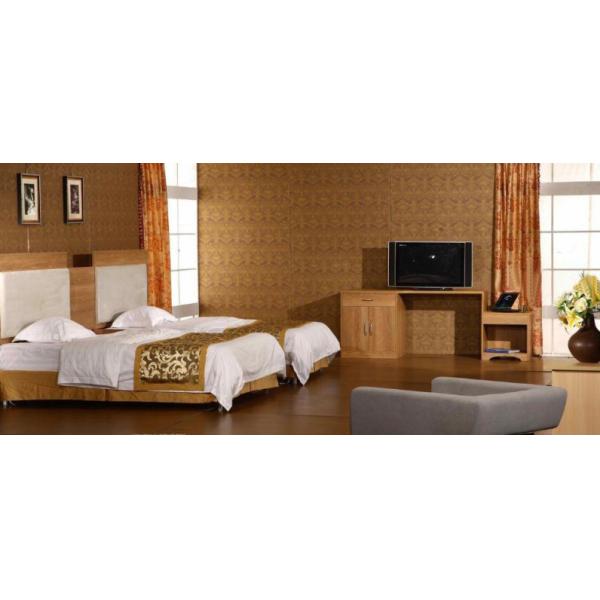 MDF Hotel and Luxury Apartment Furniture,Fabric Pad,Solid Headboard,Mattress,TV
