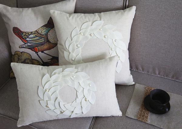 Country Style Patchwork Decorative Throw Pillows Handmade Color Customized