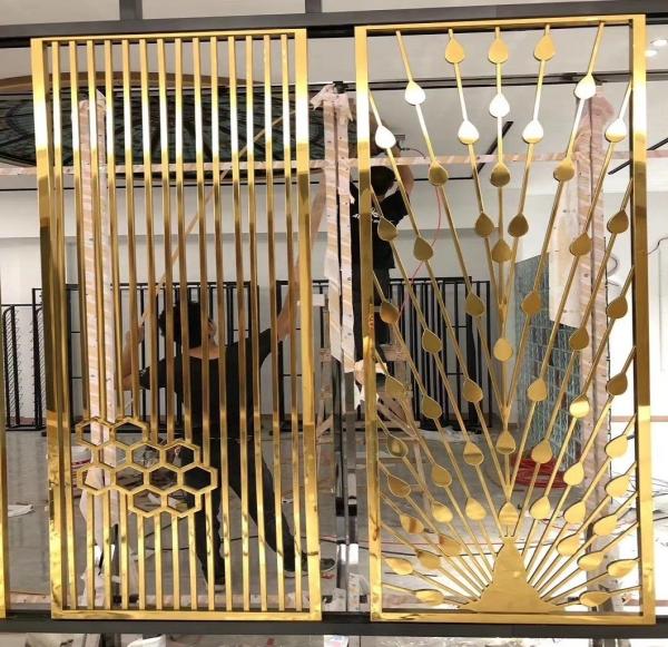 304 201 Stainless Steel Room Divider Decorative Partition Laser Cutting