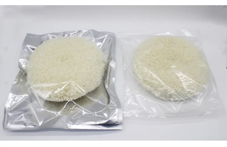 Yellow White Wool Pad For Car Polishing , Multipurpose Car Cleaning Supplies