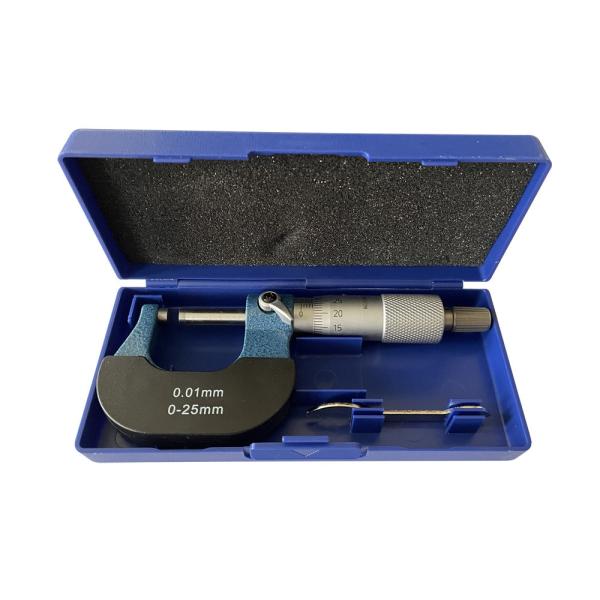 0-25 mm Micrómetro externo con graduación 0.01 mm para mediciones rápidas y fáciles