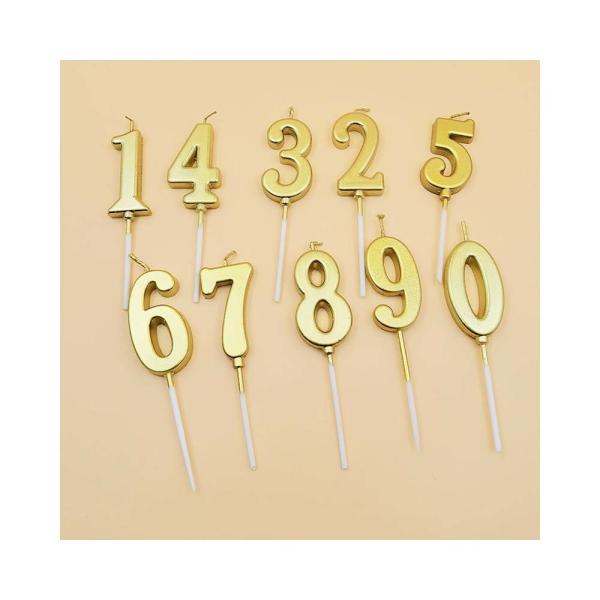 Champanhe dourado velas de aniversário número 0-9 bolo Topper feliz aniversário decoração para mulheres homens meninas meninos festa