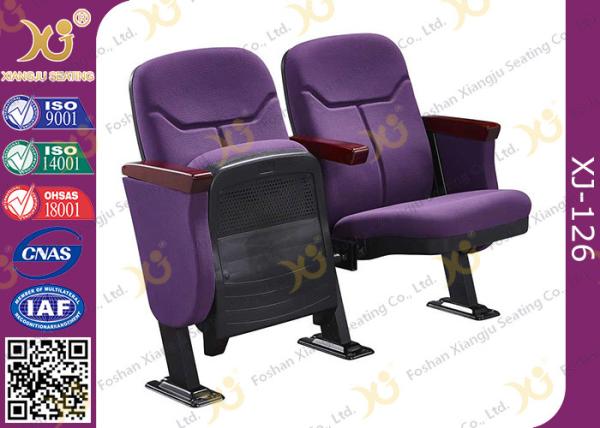 Merit Stackable Church Hall Chairs , Plastic Covering Auditorium Chairs
