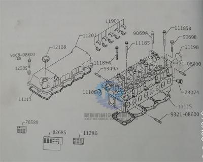 Gaxeta principal de cilindro de Engine Parts Vh 11115e0190 da máquina escavadora de Sk235sr