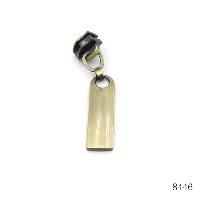 17mm Metal Zipper Puller Anti Brushed Brass Zipper Puller For Handbag Hardware Fittings