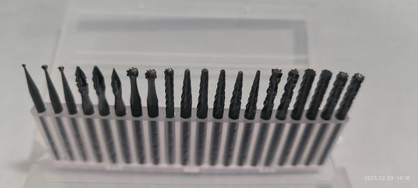 YG7 3*3mm Tungsten Carbide Rotary Files Customized LOGO