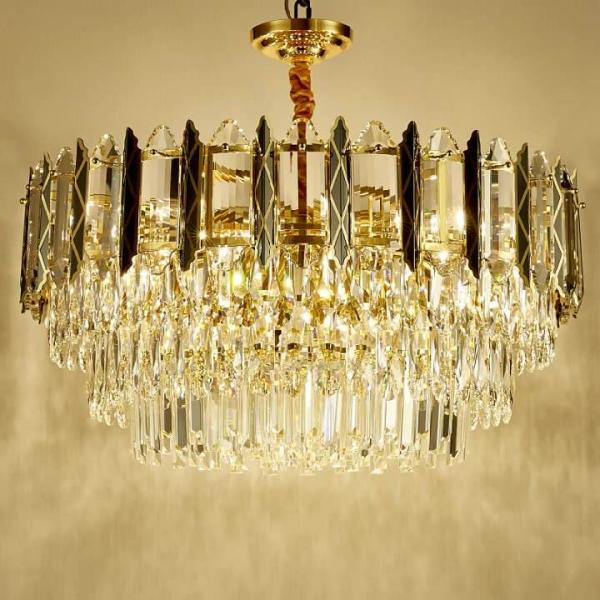 Lustre de chambre à coucher de la lumière 60cm de Crystal Metal Luxury Home Pendant