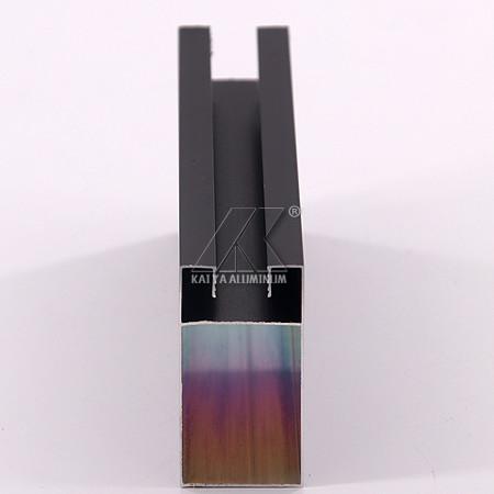 OEM Black 0.8mm Thickness RoHS Standard  Aluminum Window Frame Profile