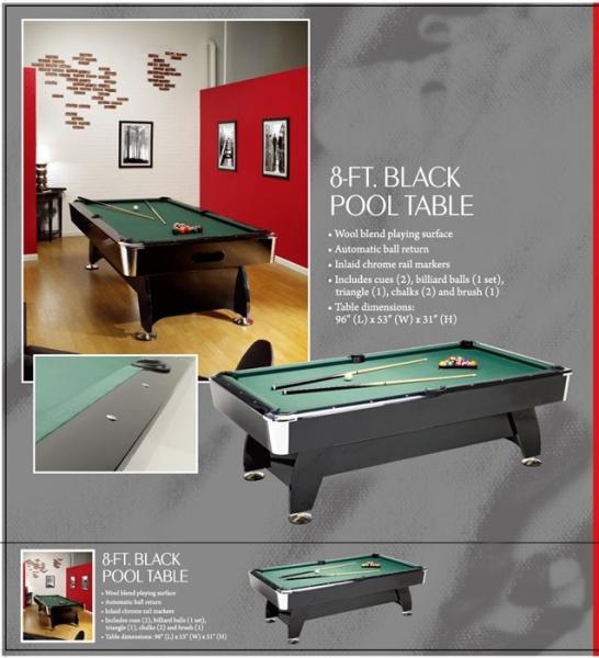 Deluxe 8FT Billiard Table For Adult , Modern Pool Table With Automatic Ball Return