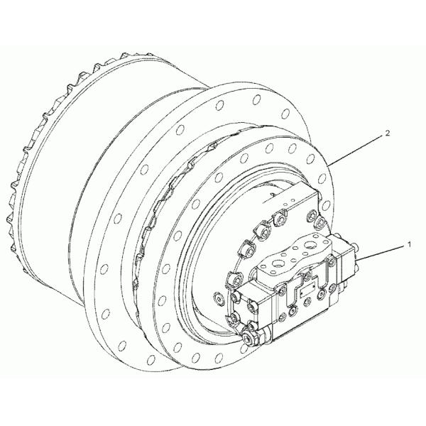 E336D E330D Travel Reduction Gearbox Excavator Engine Parts 227-6196 296-6218 227-6189