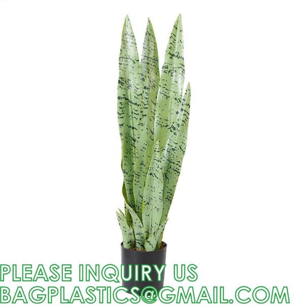 Artificial Snake Plant 26 inches Fake Sansevieria Artificial Potted Plants for Indoor and Outdoor, Home, Office