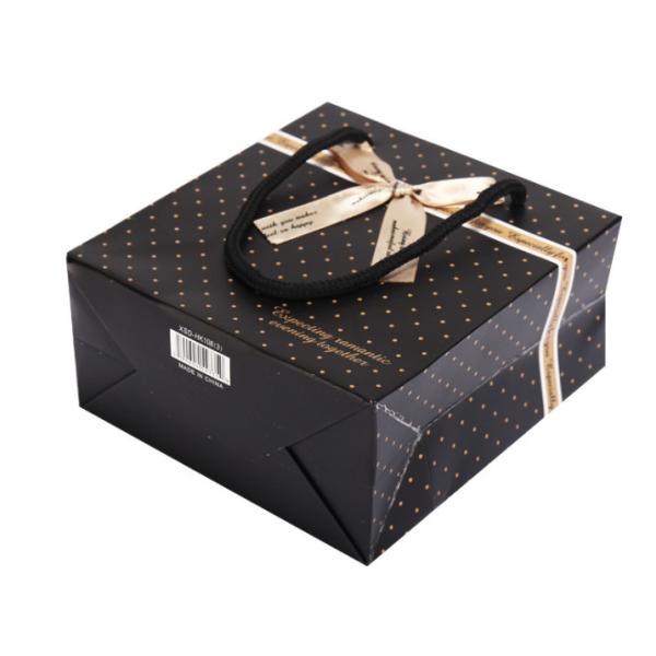 Chinese Factory Sales Korean Black Spotted Gift Bags Paper Bags Handbags Bags Gift Bags