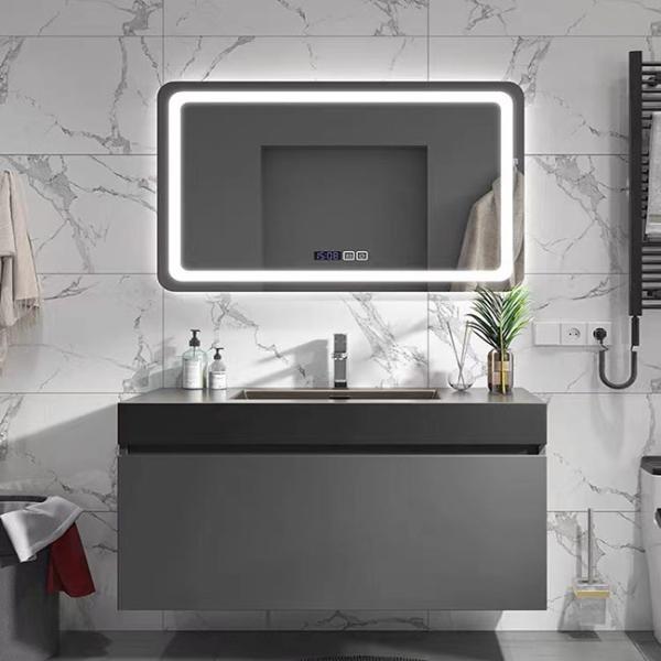 Шкаф шкафа Bathroom гостиницы установленный стеной современным отраженный Bathroom со светом СИД