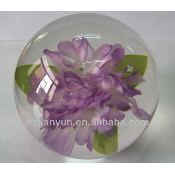 Логотип шарика 100mm пресс-папье цветка украшения пластиковый подгонял