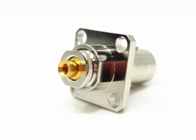 50Ohm chapeamento folheado a níquel elétrico do conector de anteparo da baioneta BNC