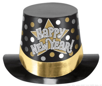 A hot-selling laser hat. New Year's carnival paper hat. New Year party holiday products. New Year's birthday hat.