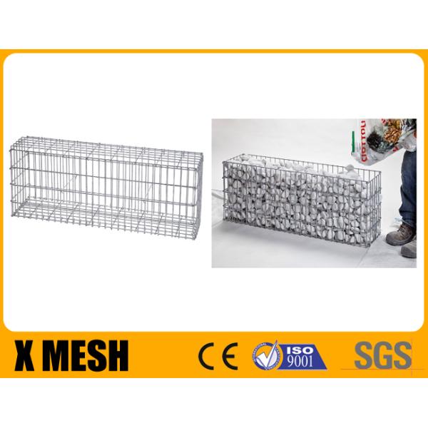 Корзины ячеистой сети Gabion квадратного отверстия сваренные гальванизировали стальную подпорную стенку 2x1x1m