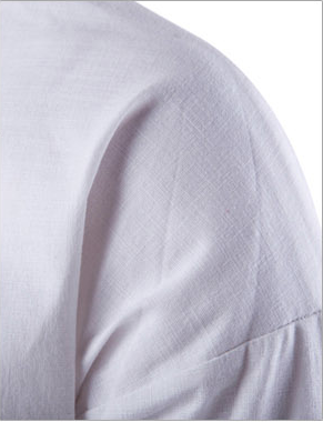 Cotton Linen Half Sleeve Mens Reflective Jacket Half Zip Elastic Buttom