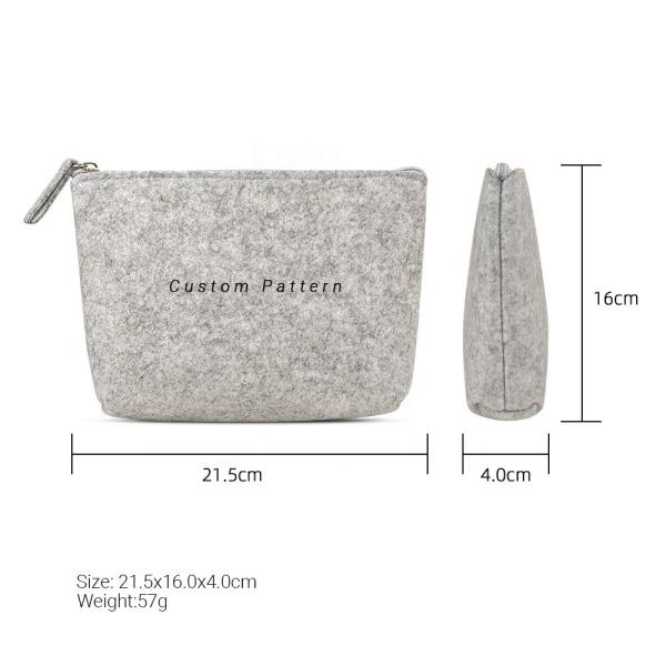 Custom Sublimation Bag Blanks Felt Makeup Bag Sublimation Blank For  Photo Printing